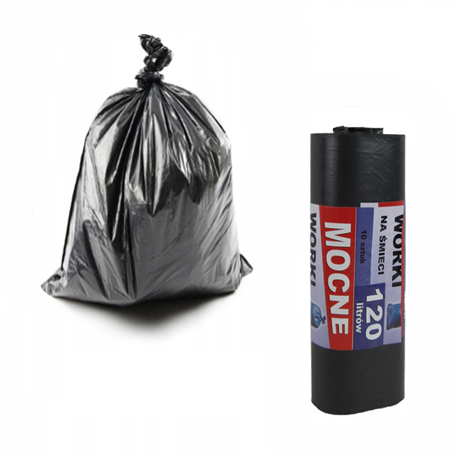 Worki na śmieci czarne 120l 10szt.